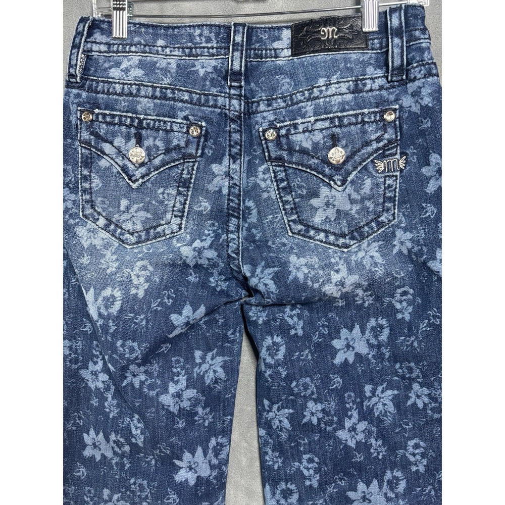 Miss Me Women's Jeans Sz 27 Fabulous Allover Brocade Print Style Indigo Lace